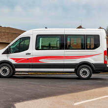 Musclecar Transit Checkered Flag Stripes Side Doors Graphics Vinyl Decal Sticker
 3