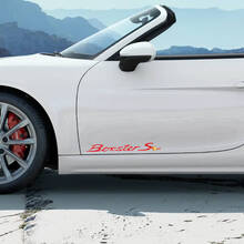 Pair Porsche Stickers Boxster S Porsche  Doors Side Decal Sticker
 3