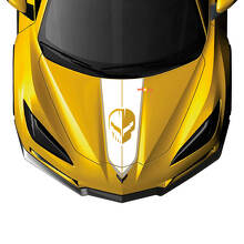 Chevy Chevrolet Corvette Jake C8 Hood 2 colors Vinyl Decal Sticker 2
 2
