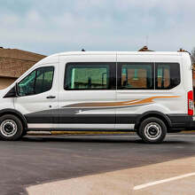 Flame Gradient Side Door Stripes Graphics Vinyl Decal Sticker for Musclecar Transit 2