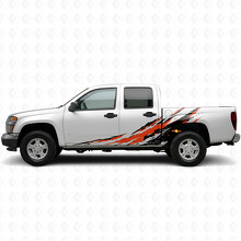 Distressed Splash Door & Bedside Vinyl Stripes for Chevrolet Colorado 1st Gen 2004-2012_2