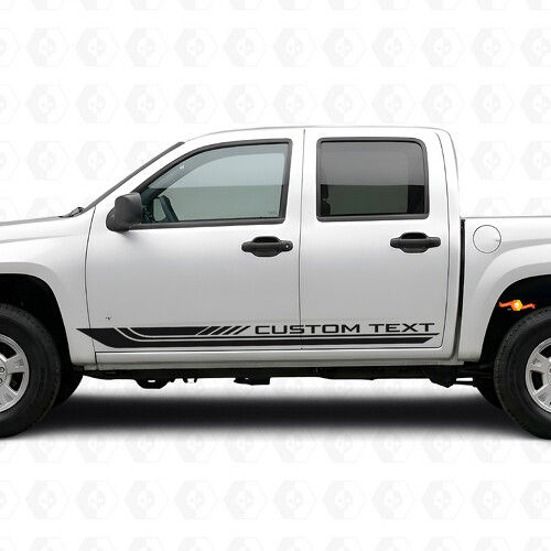 Custom Text Frame Door & Rocker Panel Vinyl Stripes for Chevrolet Colorado 1st Gen 2004-2012_1