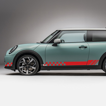Side Racing Checkered stripes graphics decal for Mini Cooper S 5
 3