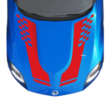 Hood Checkered Stripe Decal Kit for Nissan Z Sport
 3