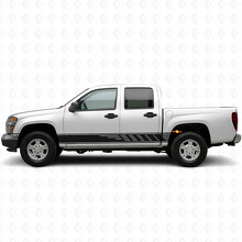 Staggered Slot Door & Rocker Panel Vinyl Stripes for Chevrolet Colorado 1st Gen 2004-2012_2