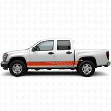 Staggered Slot Door & Rocker Panel Vinyl Stripes for Chevrolet Colorado 1st Gen 2004-2012_4