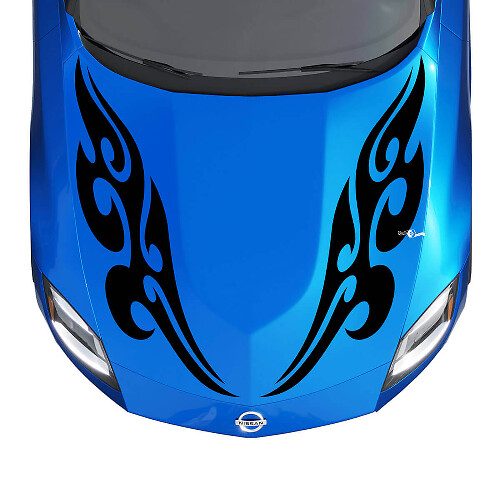 Capot Tribal Flammes Kit de bandes autocollantes pour Nissan Z Sport
