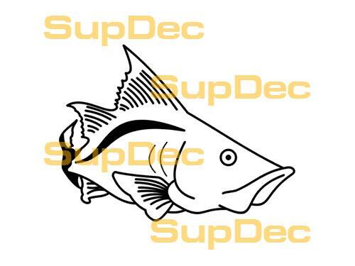 Snook Fish Outline Vinyl Decal For Cars