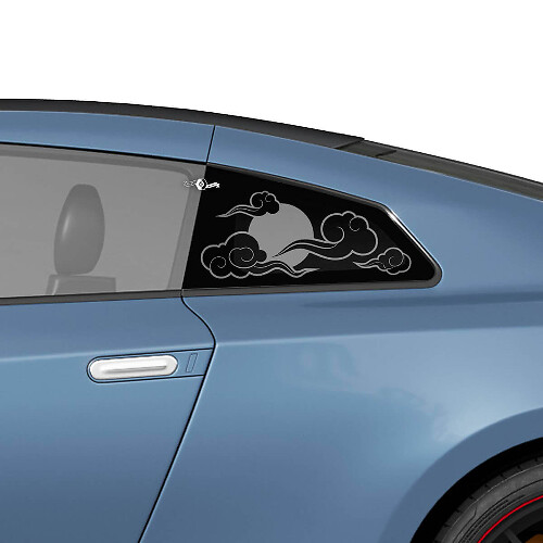 Japanese Rising Sun Side Rear Window Graphics Decals Stickers Kit for Nissan GT-R