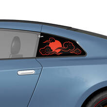 Side Rear Window Japan Style Graphics Decals Stickers Kit for Nissan GT-R
 2