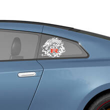 Side Rear Window Nismo Style Graphics Decals Stickers Kit for Nissan GT-R
 2