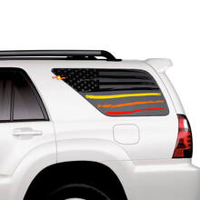 Side Quarter Window US Flag Patriotic Mountains Sunset Vinyl Stickers Decal Kit for Toyota 4Runner
 3