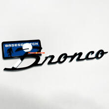 Bronco BaseSquatch Fender Badges Tailgate Emblem 3D Badge Black vs Blue
 3