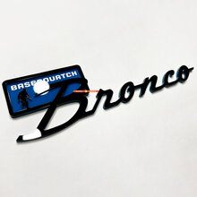 Bronco BaseSquatch Fender Badges Tailgate Emblem 3D Badge Black vs Blue
 5