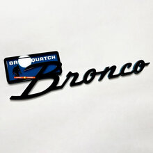Bronco BaseSquatch Fender Badges Tailgate Emblem 3D Badge Black vs Blue
 6