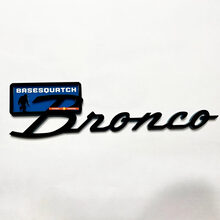 Bronco BaseSquatch Fender Badges Tailgate Emblem 3D Badge Black vs Blue
 7