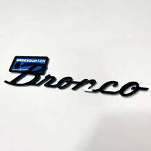 Bronco BaseSquatch Fender Badges Tailgate Emblem 3D Badge Black vs Blue
 8