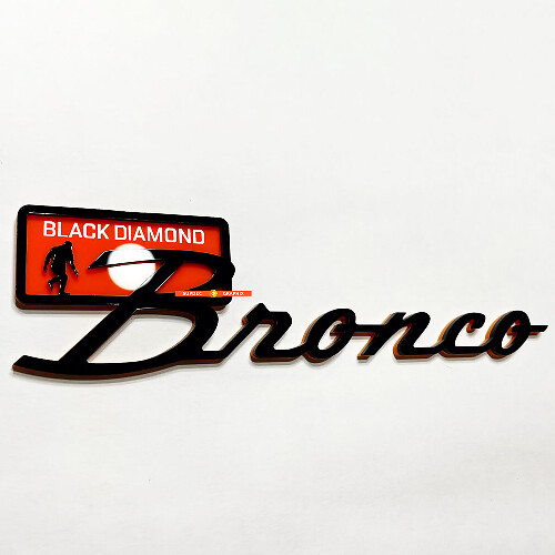Bronco Black Diamond Yeti Style 3D Fender Tailgate Badge