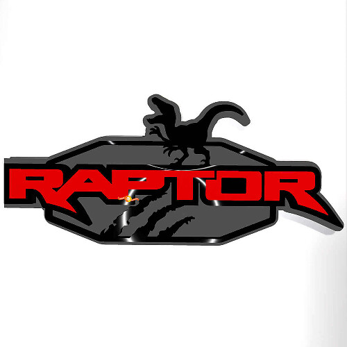 Raptor Power Truck Edition 3D Fender Badge Tailgate Emblem