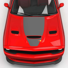 Hood Wrap Central Hemi Hood Blackout Vinyl Decal Sticker for Dodge Challenger
 3