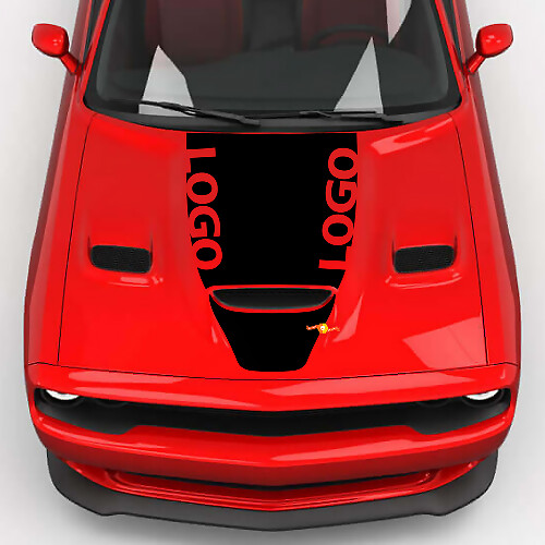 Blackout Custom Logo Hood Vinyl Decal for Dodge Challenger