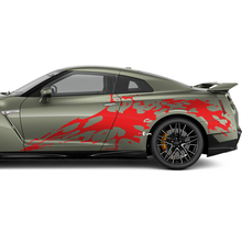Sides Blood Graphics Stripes Decal Kit for Nissan GT-R
 2