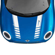 Dual Racing Hood Stripes Vinyl Decal Kit for MINI Cooper S_2