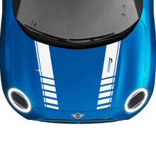 Hood Racing Stripes Rally Decal graphics sticker for MINI Cooper S
 2