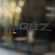 BMW G87 is in my Blood heart pulse window sticker decals graphic
 2