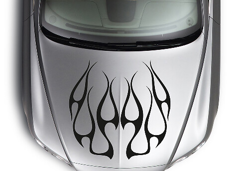 Large Flame 2 Hot Rod Racing Graphics Tribal Car Truck Hood Vinyl Sticker Decal