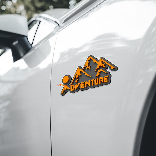Adventure Mountains Custom 3D Badge Wing Badges Tailgate Emblem Front Grille Badge