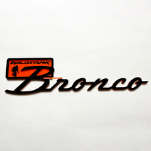 Bronco Wildtrak Fender Badges Tailgate Emblem 3D Badge Black vs Orange
 2