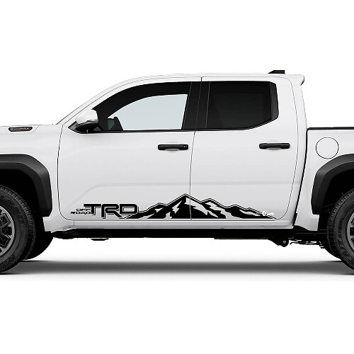 TRD Off Road Side Mountains Rocker Panel Decals Stickers for Toyota Tacoma

