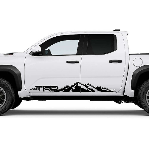 TRD Off Road Side Mountains Rocker Panel Decals Stickers for Toyota Tacoma

