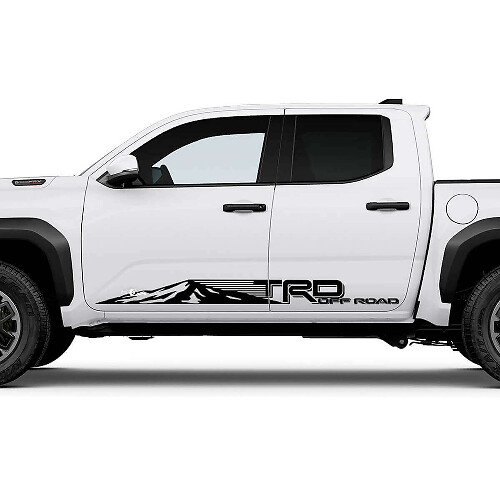 TRD Off Road Montagne Rayures Autocollants de Bas de Caisse Latéraux pour Toyota Tacoma