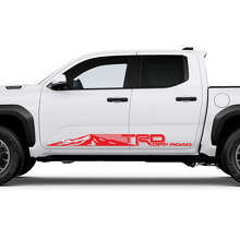 TRD Off Road Montagne Rayures Autocollants de Bas de Caisse Latéraux pour Toyota Tacoma 3