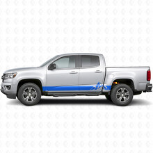 Layered Peaks Door & Rocker Panel Vinyl Stripes for Chevrolet Colorado 2nd Gen 2015-2022_5
