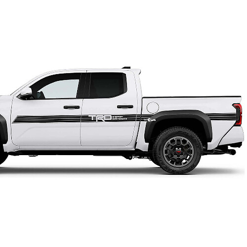 TRD off Road Doors Side Bedside Racing Stripe Truck Decals Stickers 2 for Toyota Tacoma 4th Gen