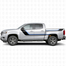 Sweeping Upper Accent Door & Bedside Vinyl Stripes for Chevrolet Colorado 2nd Gen 2015-2022_3