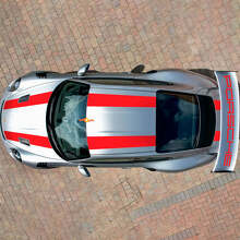 Stripes 911 GT3 RS Cup Hood Roof Wing Kit Decal Sticker for Porsche 911 GT3 RS Cup
 3