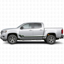 Angular Outline Door & Rocker Panel Vinyl Stripes for Chevrolet Colorado 2nd Gen 2015-2022_4