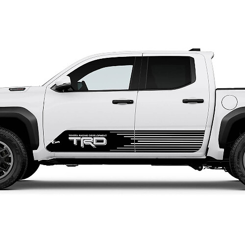 TRD Off Road Side Racing Stripes Rocker Panel Decals Stickers for Toyota Tacoma
