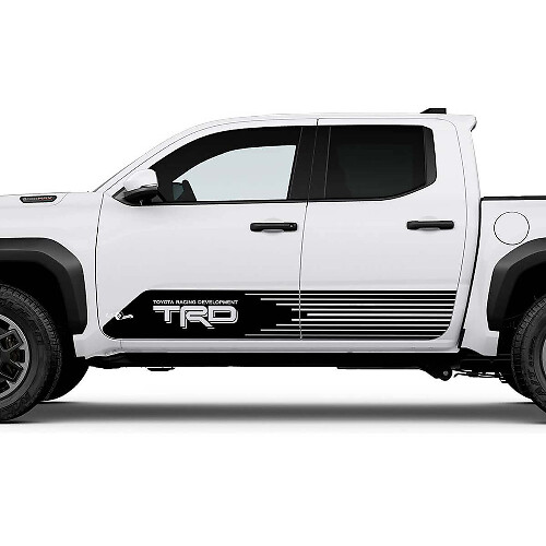 TRD Off Road Side Racing Stripes Rocker Panel Decals Stickers for Toyota Tacoma
