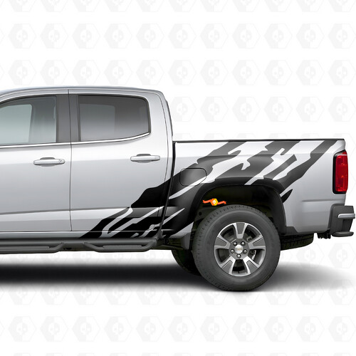 Jagged Door & Bedside Vinyl Stripes for Chevrolet Colorado 2nd Gen 2015-2022