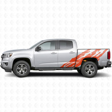 Jagged Door & Bedside Vinyl Stripes for Chevrolet Colorado 2nd Gen 2015-2022_4