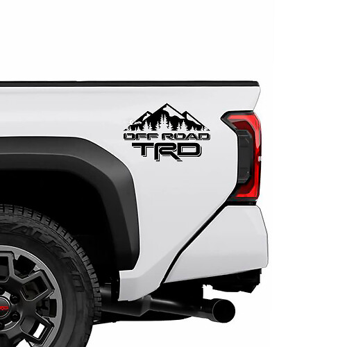 TRD Off Road Mountain Bedside Vinyl Decals for Toyota Trucks
