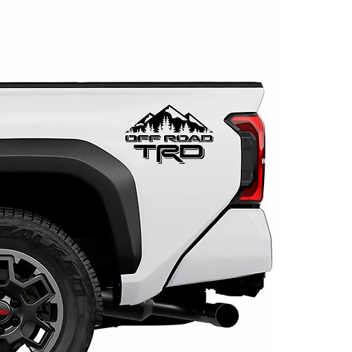 TRD Off Road Mountains BedSide Side Truck Decals Stickers for Toyota Tundra
