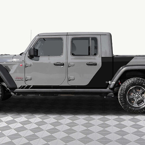 Decorated Side Stripes Vinyl Decal Kit for Jeep Gladiator