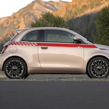 Rocker Panel checkered Stripe Decal side Graphics stripes for Fiat 500
 3