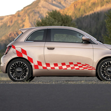 Doors checkered flag Decal side Graphics stripes for Fiat 500 2
 3